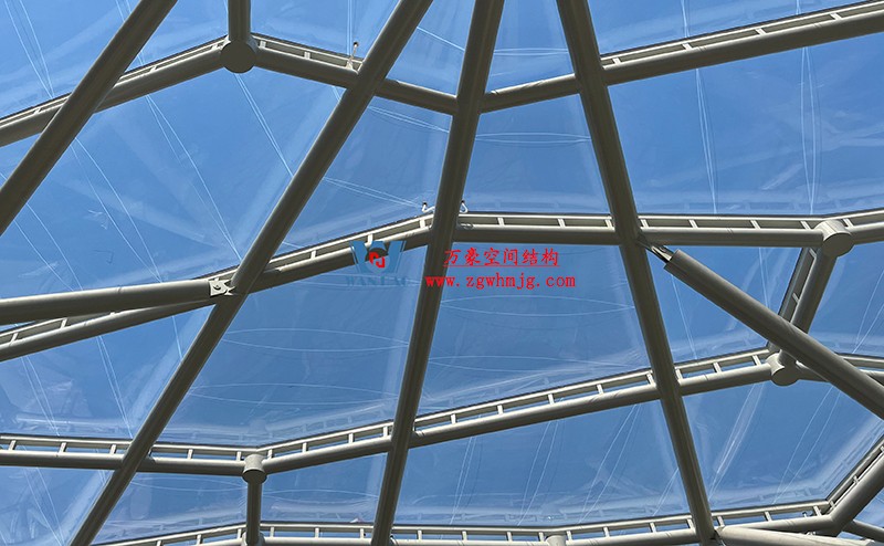 惊艳的艺术品|合肥文一塘溪津门天幕钢结构及ETFE气枕膜工程