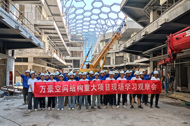 嘉兴长安里ETFE气枕钢膜结构顶棚工程现场学习观摩会