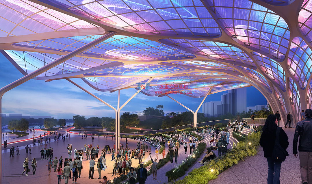 喜报｜浙江萬豪集团成功中标石家庄太平河片区合生汇大型ETFE商业天幕！