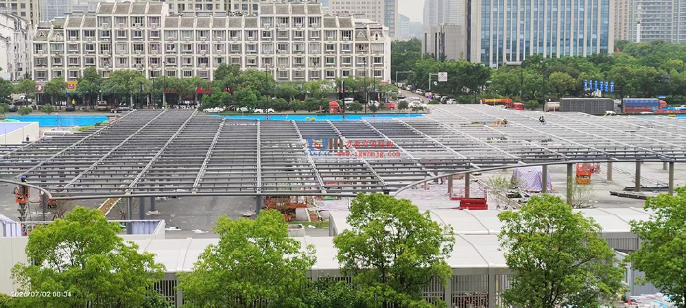 进度提速！台州山姆超大ETFE气枕天幕火热施工中，城市新地标来了